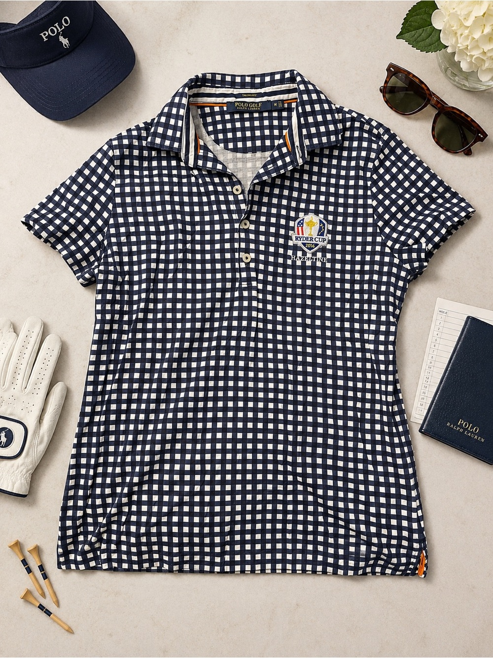 Polo Golf Ralph Lauren Ryder Cup 2016 Hazeltine Gingham Polo Shirt M Like New